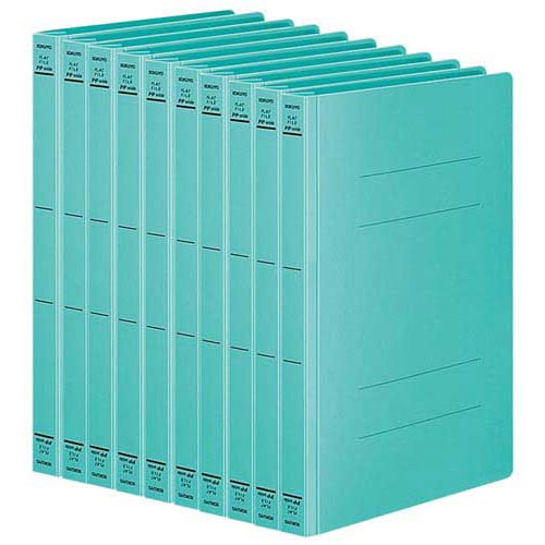 フラットファイル<PPワイド> A4縦 緑 10冊