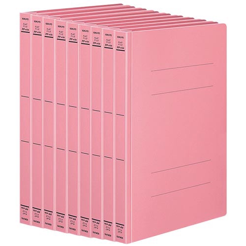 フラットファイル<PPワイド> A4縦ピンク10冊
