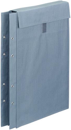 布製図面袋ファスナー式4穴 A4サイズ対応 5冊