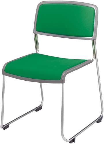 会議用イス 布張り グリーン