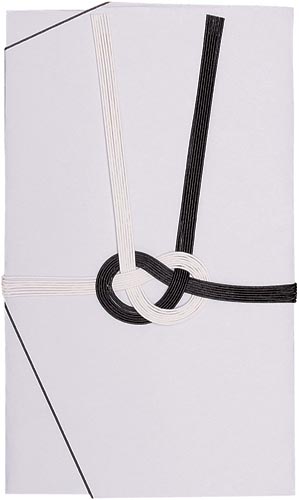 香典袋 大阪折黒白7本 文字なし 30枚入