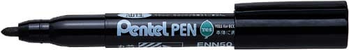 油性マーカー Yesぺんてるペン 中字丸芯黒10本