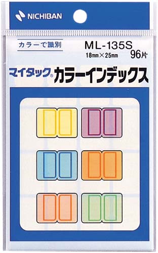 マイタックインデックス 18×25 6色 10袋