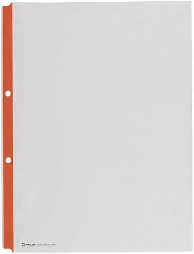 カラーガードポケットA4縦2穴テープ色赤 100枚