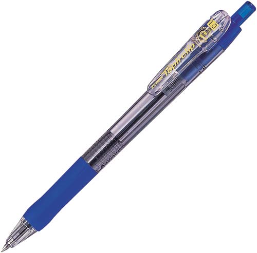 ノック式タプリクリップボールペン1.0mm青10本