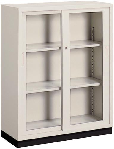 保管庫A4対応型 下置用3段 引き違いガラス