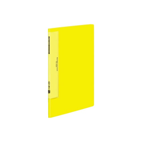 クリヤーブックウェーブカット 固定式A4縦10P黄