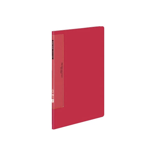 クリヤーブックウェーブカット 固定式A4縦10P赤