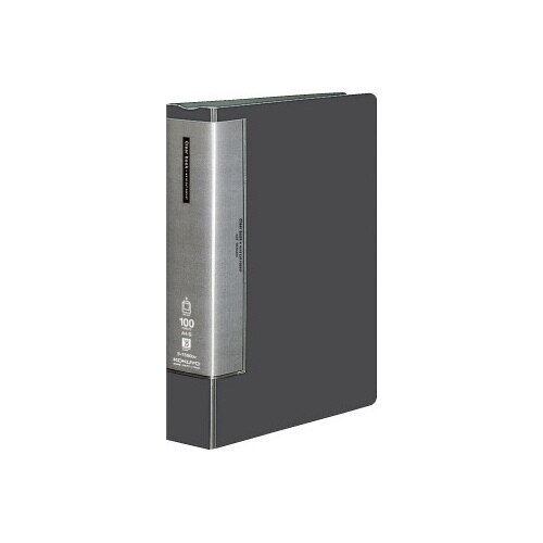 クリヤーブックWC 固定式A4タテ100枚濃灰