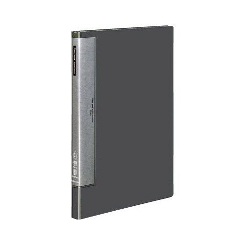 クリヤーブックウェーブカット固定式B4縦40P濃灰