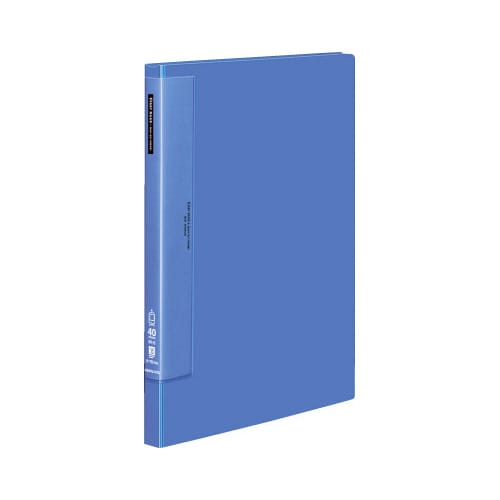 クリヤーブックウェーブカット 固定式B4縦40P青
