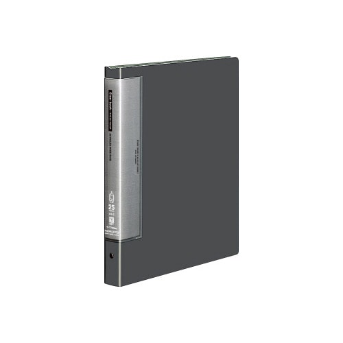 クリヤーブック替紙式濃灰A4縦背幅33mm