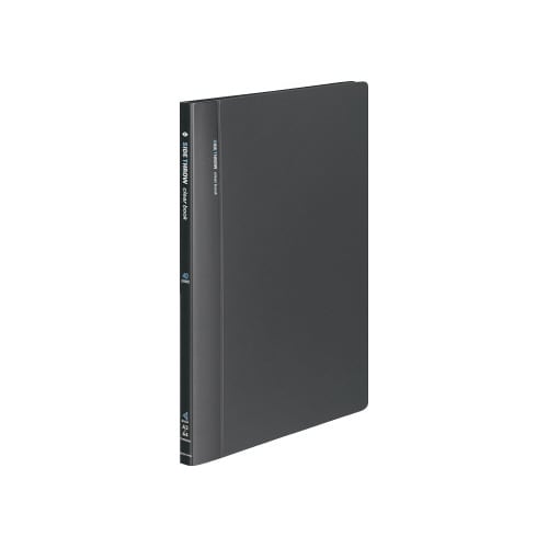 クリヤーブック固定式・横入 A4縦 40P 濃灰