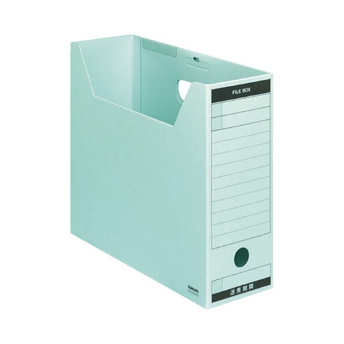 ファイルボックス Bタイプフタ付 A4横 青