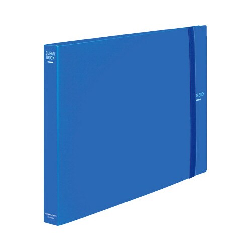 クリヤーブック替紙式A3横 青