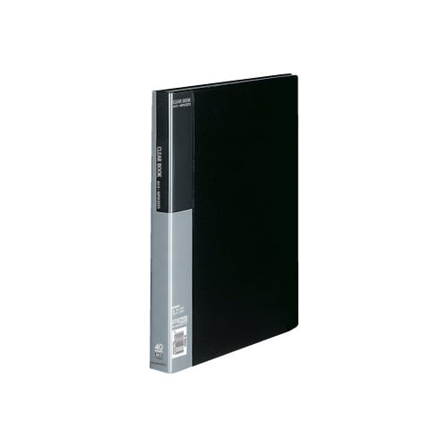 クリヤーブックベーシックA4縦40ポケット黒