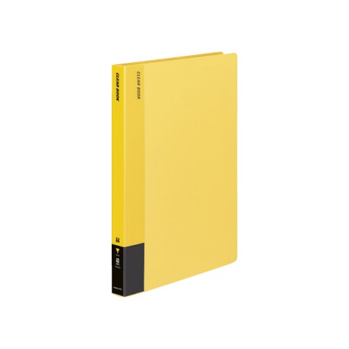 クリヤーブック固定式 A4縦 40P 黄