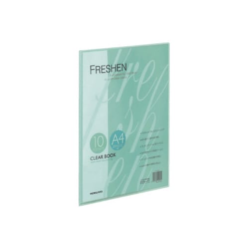 クリヤーブックフレッシェン固定式 A4縦10P緑