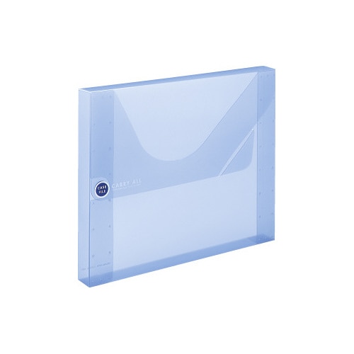 ケースファイルキャリーオールA4ワイド28 青×5