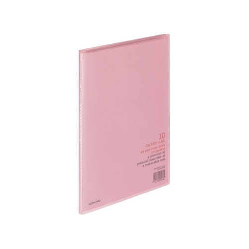 クリヤーブックキャリーオールA4縦10ポケット桃