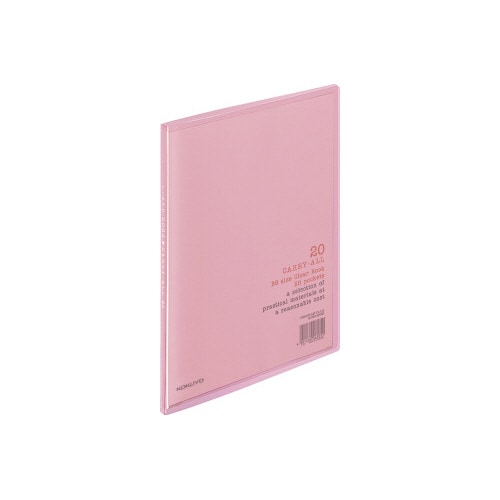 クリヤーブックキャリーオール固定B5縦20P 桃