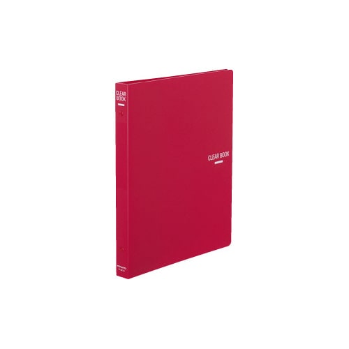 クリヤーブック替紙式B5縦26穴18枚ポケット 赤