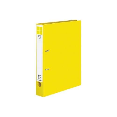 Dリングファイル<ER>黄A4縦背幅45mm