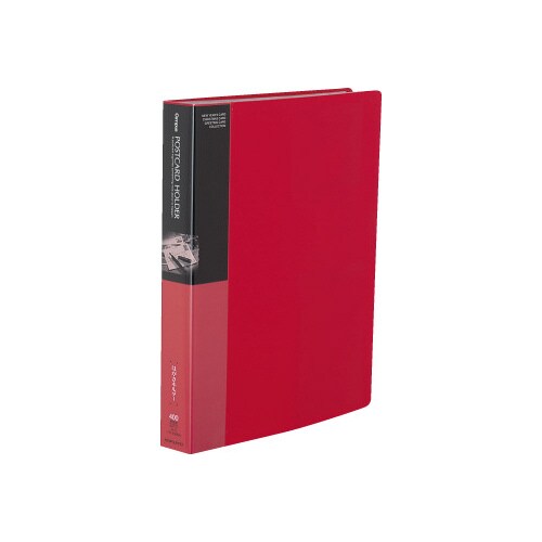 ポストカードホルダーA4縦台紙50枚 200枚 赤