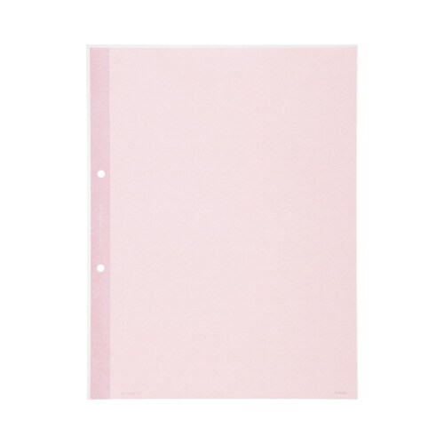 クリヤーブック替紙 A4縦 2穴 赤 10枚