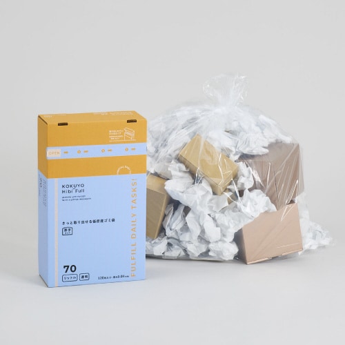 さっと取り出せる低密度ゴミ袋 厚手70L 箱透明