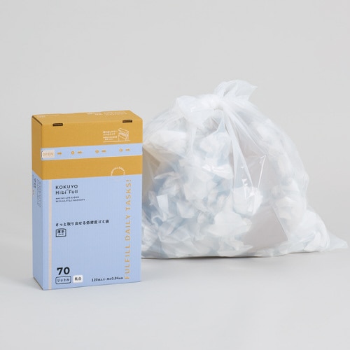 さっと取り出せる低密度ゴミ袋 厚手70L 箱乳白