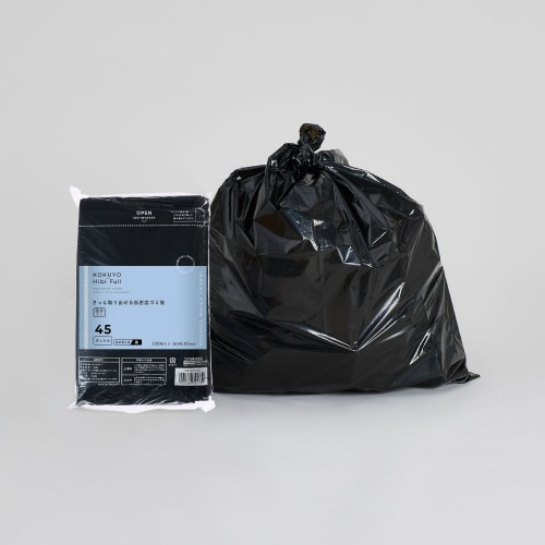 さっと取り出せる低密度ゴミ袋 厚手45L 詰替黒