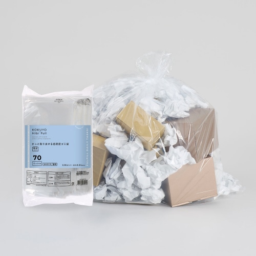 さっと取り出せる低密度ゴミ袋 厚手70L 詰替透明