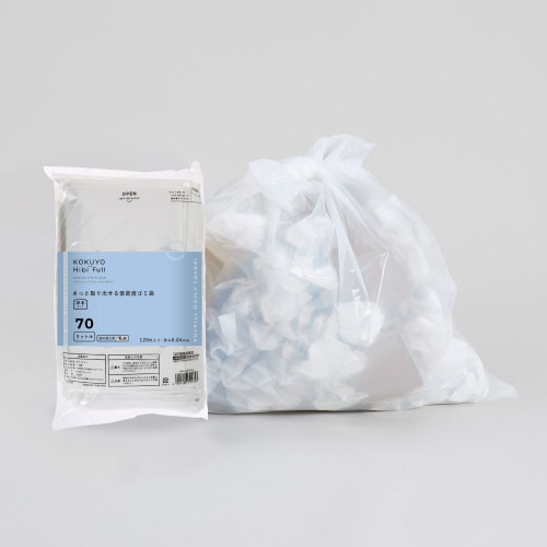 さっと取り出せる低密度ゴミ袋 厚手70L 詰替乳白