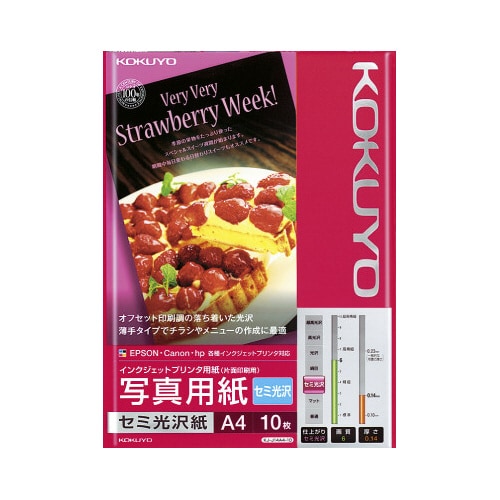 IJP用写真用紙 セミ光沢紙 A4 10枚