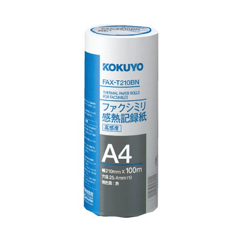 FAX感熱紙A4 100m芯25.4mm高感度1本