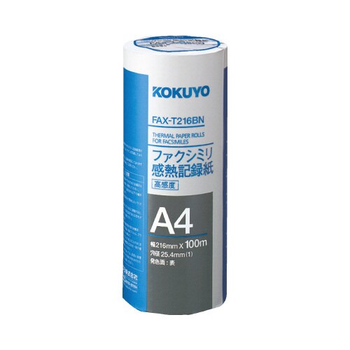 FAX感熱紙幅216・芯25.4mm 100m1本