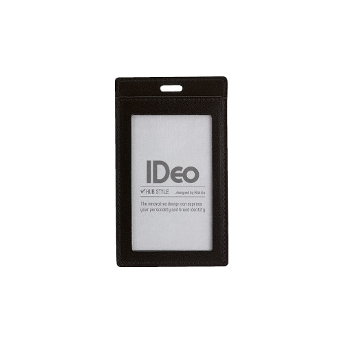 革製ネームカードケースIDeo タテ型 黒
