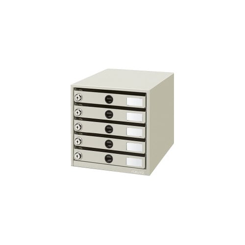 鍵付きレターケースA4 5段