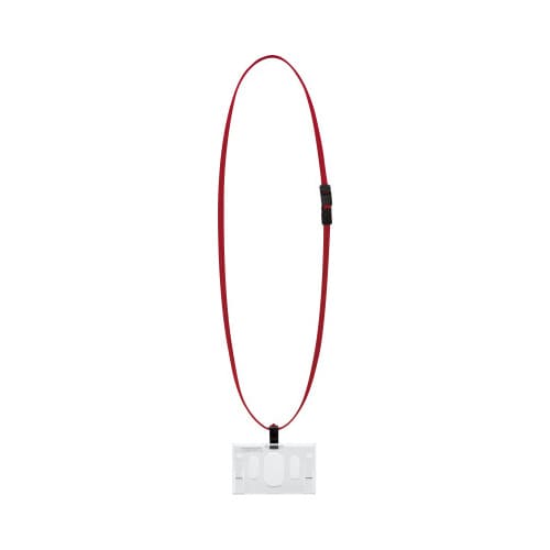 名札セット ハードケース・IDカードサイズ 赤