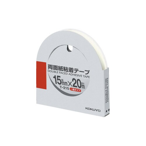 両面紙粘着テープ15mm×20mカッター付き×10