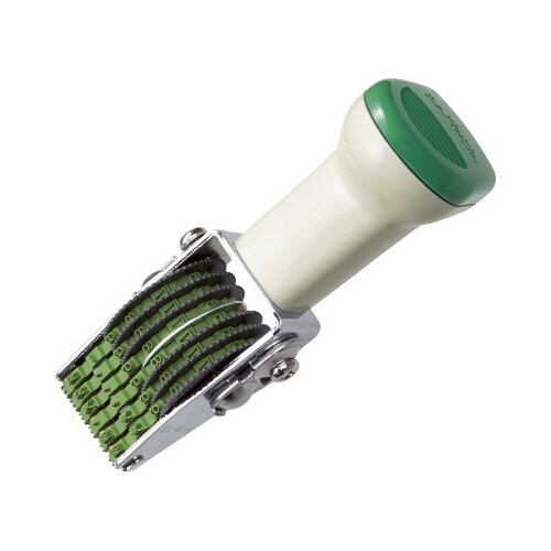 回転印 欧文数字 6号6連 ゴシック体