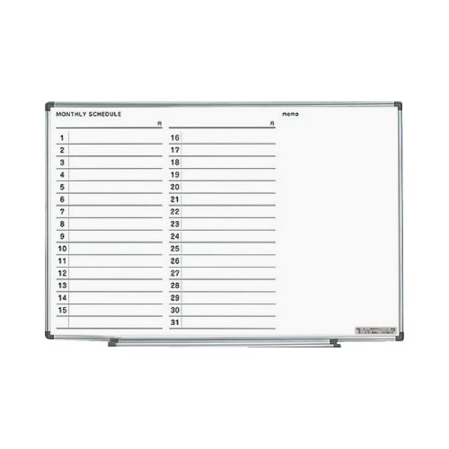 ホワイトボード(軽量タイプ)月行事横書き 横