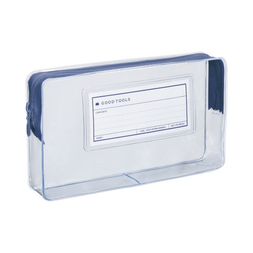 ペンポーチGOODTOOLS クリア ネイビー×5