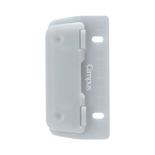 キャンパスバインダーと持ち運べるパンチ グレー×5