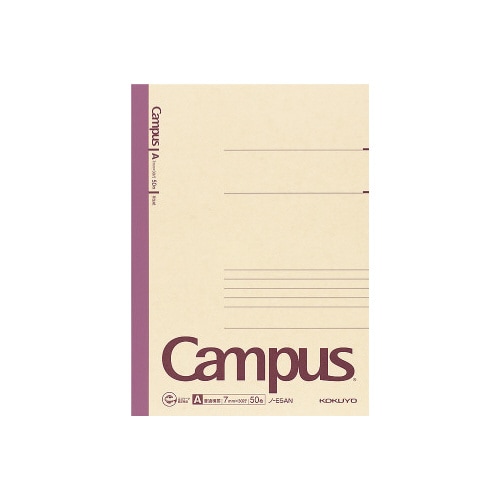 再生紙ノート6号(セミB5)普通横罫50枚