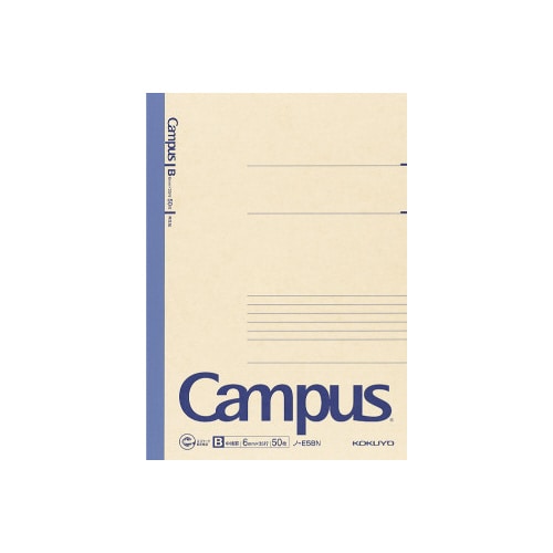 再生紙キャンパスノート6号(セミB5)中横罫50枚