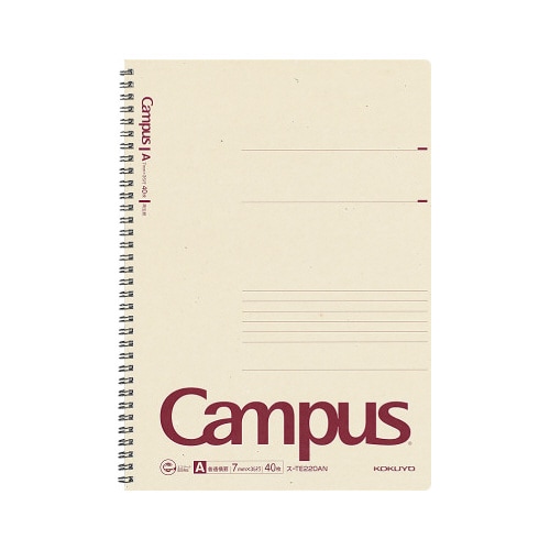 キャンパスノート再生紙ツインリングA4 7mm罫