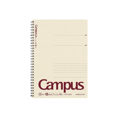 キャンパスノート再生紙ツインリングセミB5罫7mm
