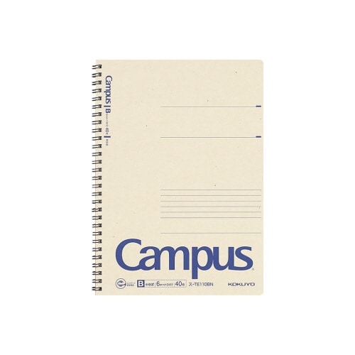 キャンパスノート再生紙ツインリングセミB5罫6mm